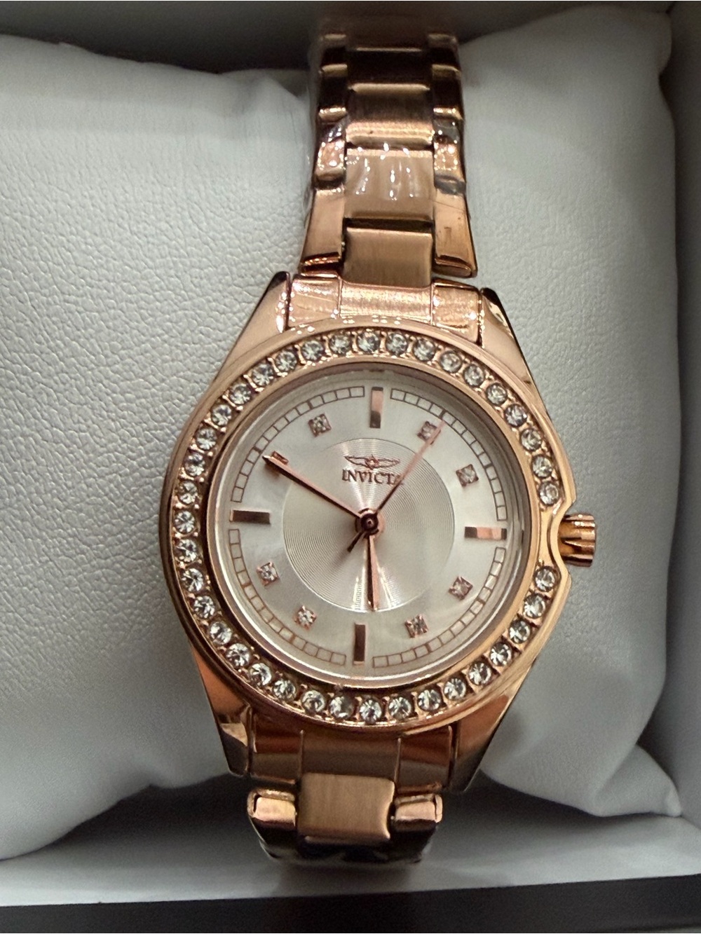 Invicta Angel Rose Gold Crystal-Accent Bracelet Watch